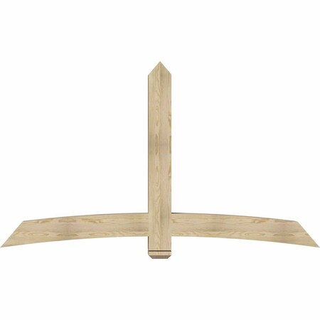 Ekena Millwork Bellingham Rough Sawn Timber Gable Bracket, Douglas Fir, 84"W x 49"H x 6"D x 6"F, 14/12 Pitch GBW084X49X0606BEL00RDF